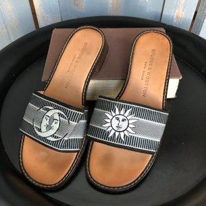 Stubbs & Wootton Palm Beach Moon Sun Slide Sandals